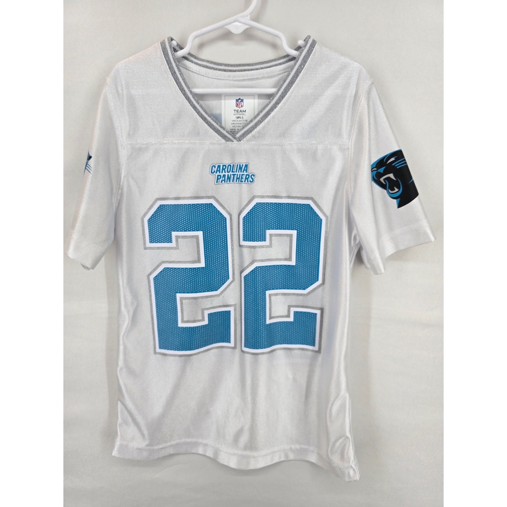 NFL Team‎ Apparel Carolina Panthers McCaffrey 22 Girls Jersey White Medium 7/8